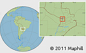 Savanna Style Location Map of Asuncion (Is.)