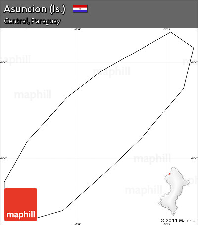 Blank Simple Map of Asuncion (Is.), cropped outside