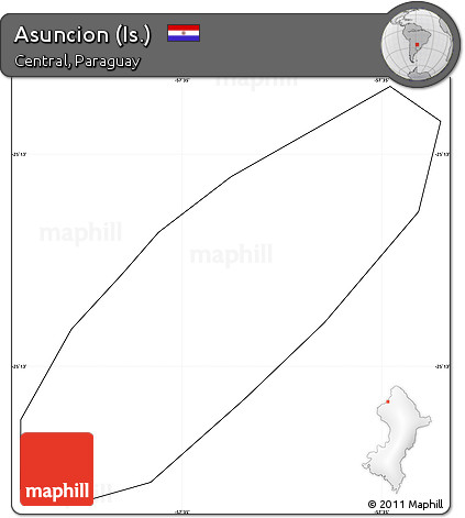 Blank Simple Map of Asuncion (Is.), cropped outside
