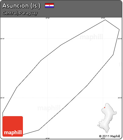 Blank Simple Map of Asuncion (Is.), cropped outside
