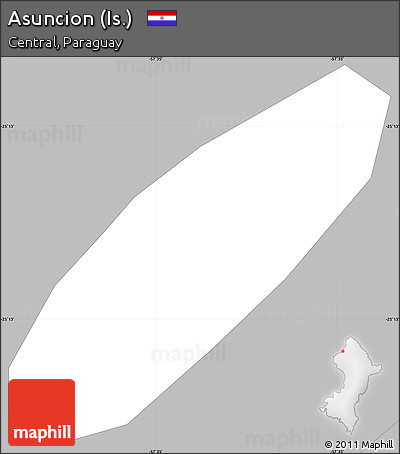 Gray Simple Map of Asuncion (Is.)