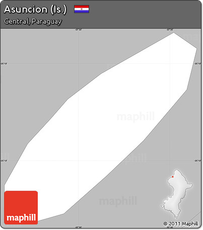 Gray Simple Map of Asuncion (Is.)