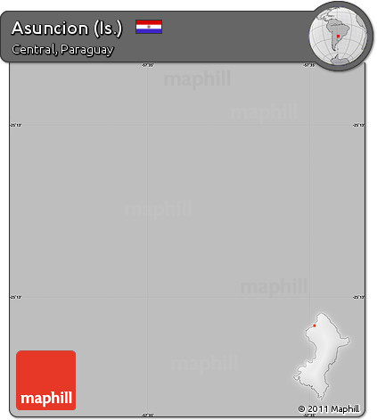 Gray Simple Map of Asuncion (Is.), single color outside