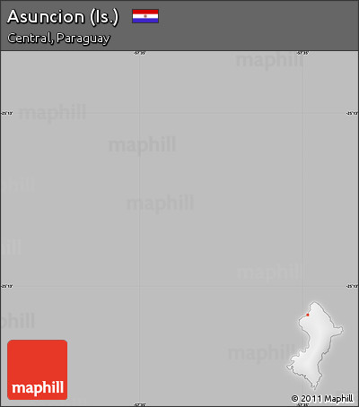 Gray Simple Map of Asuncion (Is.), single color outside