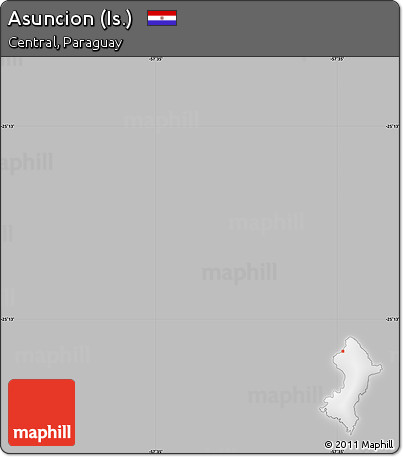 Gray Simple Map of Asuncion (Is.), single color outside