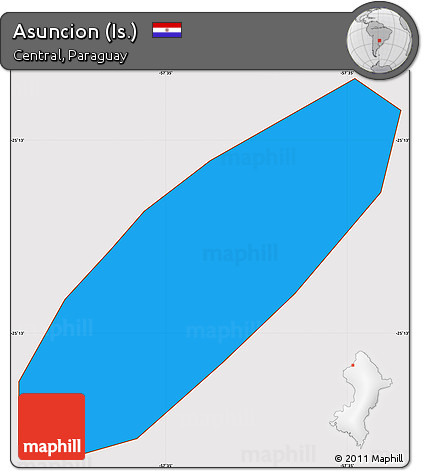 Political Simple Map of Asuncion (Is.), cropped outside