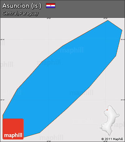 Political Simple Map of Asuncion (Is.), cropped outside