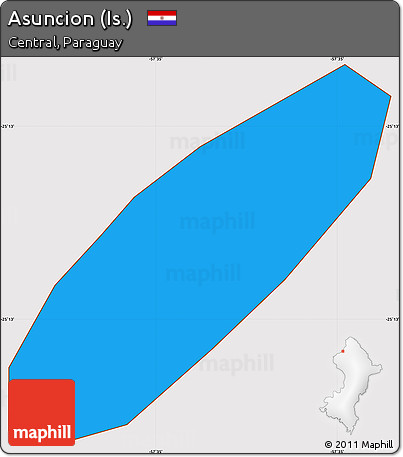 Political Simple Map of Asuncion (Is.), cropped outside
