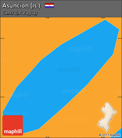 Political Simple Map of Asuncion (Is.)