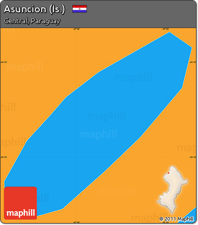 Political Simple Map of Asuncion (Is.)