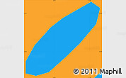 Political Simple Map of Asuncion (Is.)