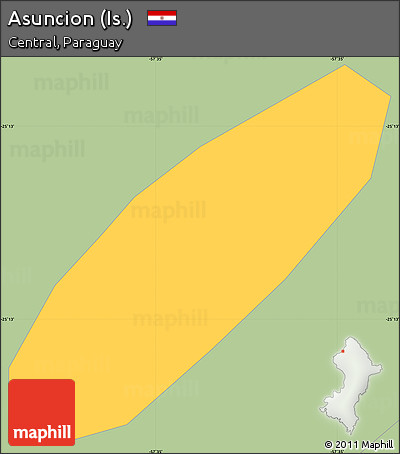 Savanna Style Simple Map of Asuncion (Is.)
