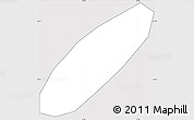 Silver Style Simple Map of Asuncion (Is.), cropped outside