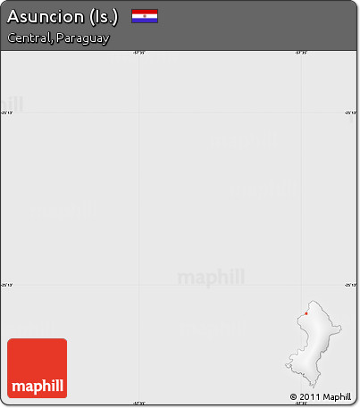 Silver Style Simple Map of Asuncion (Is.), single color outside