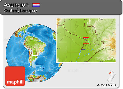 Physical Location Map of Asuncion