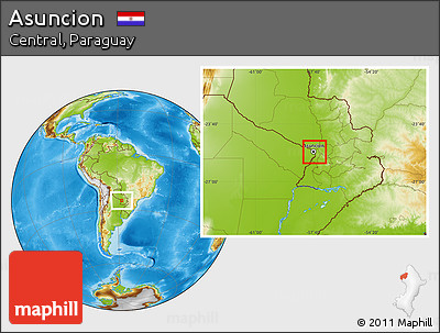 Physical Location Map of Asuncion