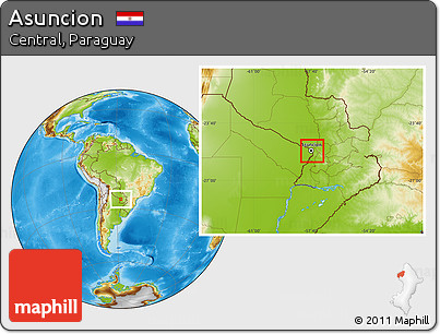 Physical Location Map of Asuncion
