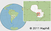 Savanna Style Location Map of Asuncion, highlighted country, highlighted parent region, within the entire country
