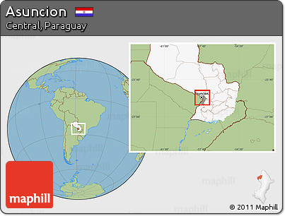 Savanna Style Location Map of Asuncion, highlighted country, highlighted parent region