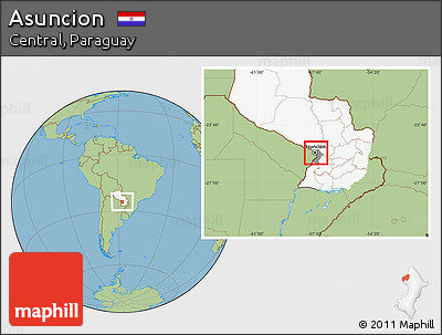 Savanna Style Location Map of Asuncion, highlighted country, highlighted parent region