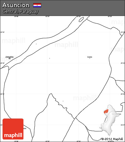 Blank Simple Map of Asuncion