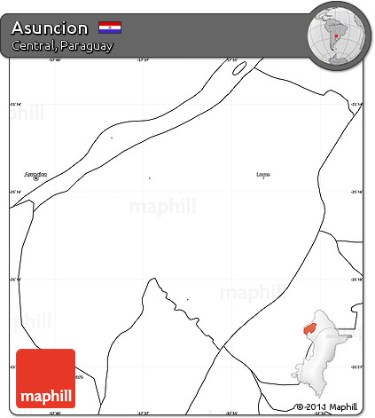 Blank Simple Map of Asuncion