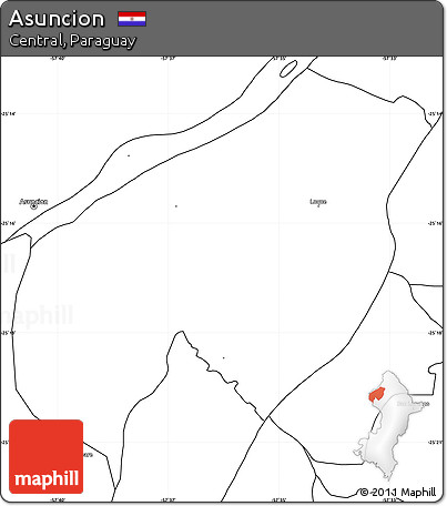 Blank Simple Map of Asuncion