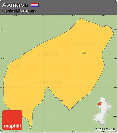 Savanna Style Simple Map of Asuncion, cropped outside