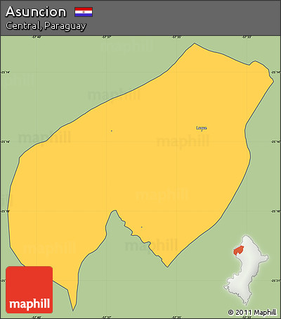 Savanna Style Simple Map of Asuncion, cropped outside