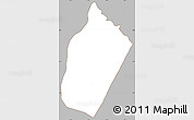 Gray Simple Map of Lambare, cropped outside