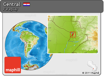 Physical Location Map of Central