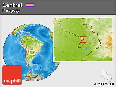 Physical Location Map of Central