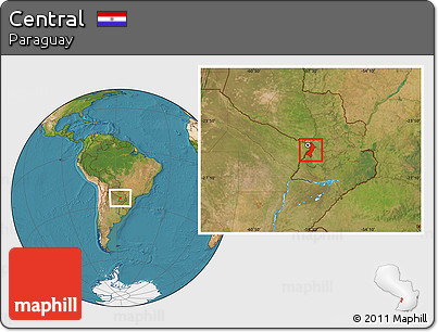 Satellite Location Map of Central