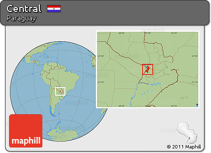 Savanna Style Location Map of Central