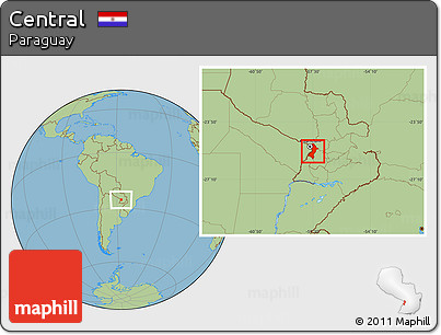 Savanna Style Location Map of Central