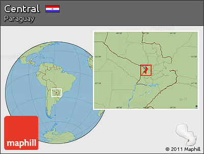 Savanna Style Location Map of Central