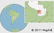 Savanna Style Location Map of Central, highlighted country