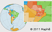 Political Location Map of M. Roque Alonso