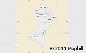 Classic Style Map of Central, single color outside