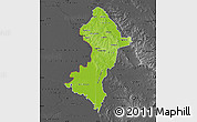 Physical Map of Central, darken, desaturated