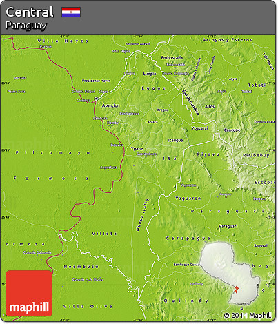 Physical Map of Central