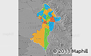 Political Map of Central, desaturated