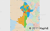 Political Map of Central, lighten