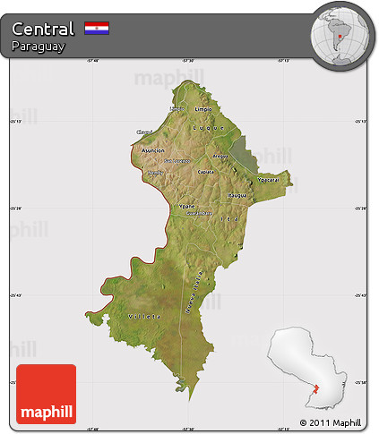 Satellite Map of Central, cropped outside