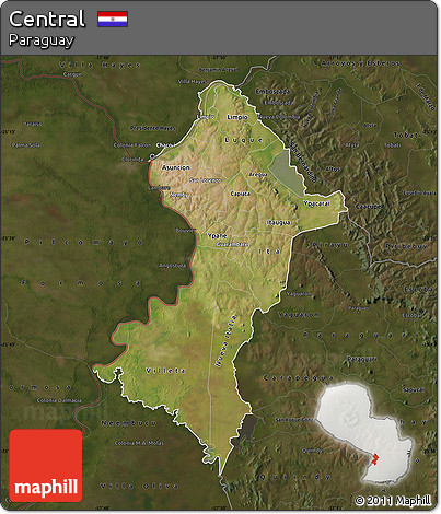 Satellite Map of Central, darken