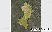 Satellite Map of Central, darken, semi-desaturated