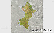 Satellite Map of Central, lighten, semi-desaturated