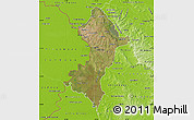 Satellite Map of Central, physical outside