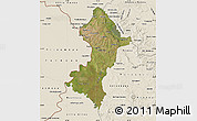 Satellite Map of Central, shaded relief outside