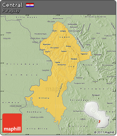 Savanna Style Map of Central
